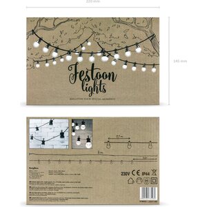 Festoon LED-valoköynnös, musta, 5 m