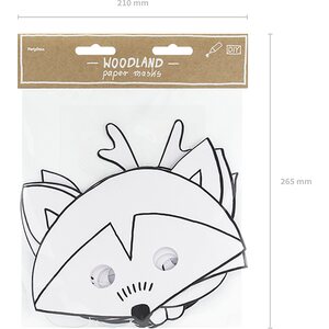 Väritettävä maski Woodland, 6 kpl/pkt