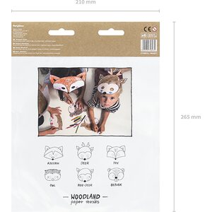 Väritettävä maski Woodland, 6 kpl/pkt