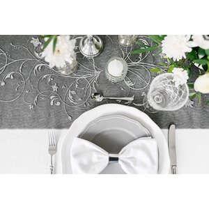 Printed Organza, black, 0.36 x 9m