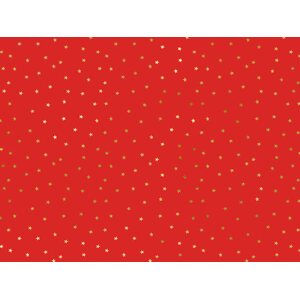 Lahjapaperi punainen, kultaiset tähdet 70 x 200 cm