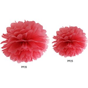 Tissue paper Pompom, red, 25cm .