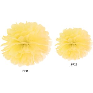 Tissue paper Pompom, yellow, 25 cm