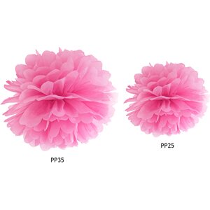 Paperikoriste pompom, pinkki, 35 cm