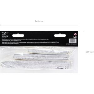 Decorative Rosettes, silver: 1pkt/3pc.