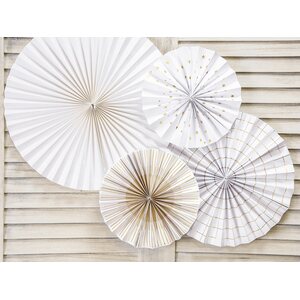 Decorative Rosettes, white: 1pkt/4pc.