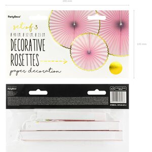 Decorative Rosettes Yummy, light pink 1pkt/3pc.