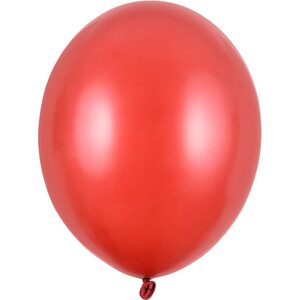 Strong Balloons 30cm, Metallic Poppy Red: 1pkt/10pc.