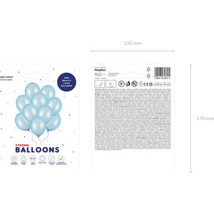 Strong Balloons 30cm, Metallic Baby Blue: 1pkt/10pc.