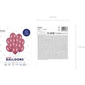 Ilmapallo 30 cm, metallinhohtokastanjanruskea 10 kpl/pkt