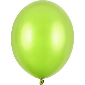 Strong Balloons 30cm, Metallic Lime Green: 1pkt/10pc.