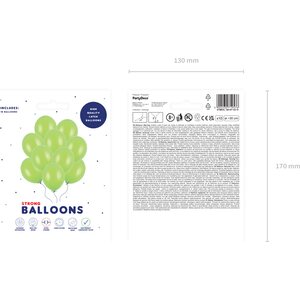 Strong Balloons 30cm, Pastel Lime Green: 1pkt/10pc.