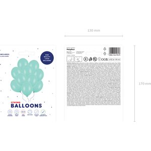 Strong Balloons 30cm, Pastel Light Mint: 1pkt/10pc.