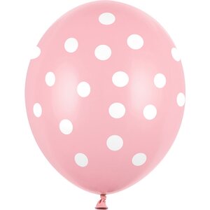 Ilmapallo 30 cm, valkoiset pallot, vaaleanpunainen