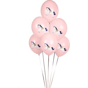 Balloons 30 cm, Little horse, Pastel Pale Pink 1pkt/6pc.