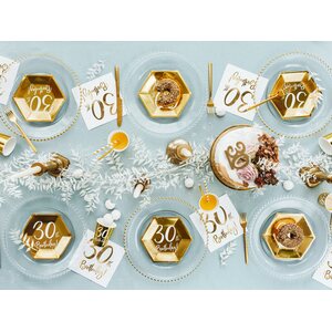 Birthday candle Number 30, gold, 7.5cm