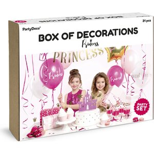 PartyDeco Juhlakoristelusetti Princess 31 osaa