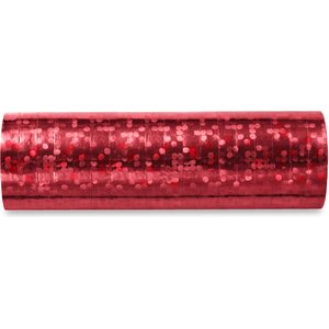 Holographic streamer, red, 3.8m:  1pkt/18pc.