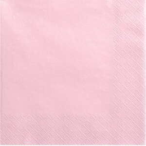 Suuri lautasliina vaaleanpunainen, 33 x 33 cm 20 kpl/pkt