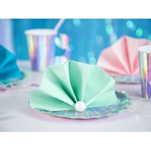Napkins, 3 layers, mint, 33x33cm: 1pkt/20pc.
