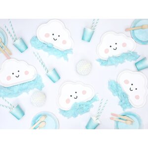 Paper Straws, light blue, 19.5cm 1pkt/10pc.