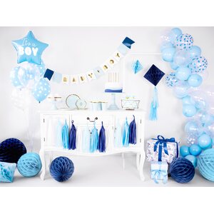 Paper Straws, light blue, 19.5cm 1pkt/10pc.