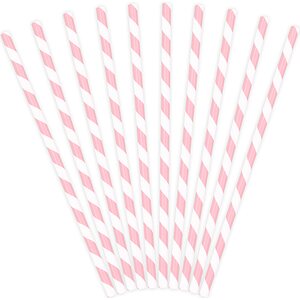 Paper Straws, light pink, 19.5cm 1pkt/10pc.