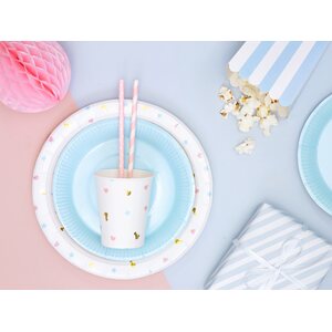 Paper Straws, light pink, 19.5cm 1pkt/10pc.