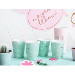 Paper Straws, light pink, 19.5cm 1pkt/10pc.