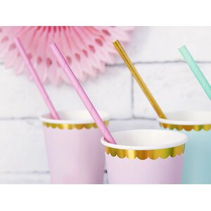 Paper Straws, light pink, 19.5cm 1pkt/10pc.