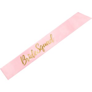 Olkanauha Bride squad vaaleanpunainen 75 cm
