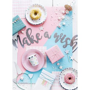 Plates Unicorn - Stars, 18 cm: 1ctn/25pkt 1pkt/6pc.