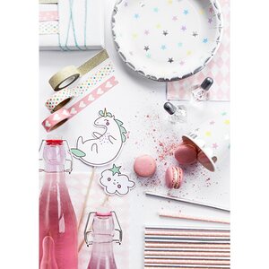 Plates Unicorn - Stars, 18 cm: 1ctn/25pkt 1pkt/6pc.