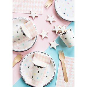 Plates Unicorn - Stars, 18 cm: 1ctn/25pkt 1pkt/6pc.
