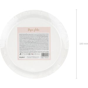 Pahvilautanen vaaleanpunainen kultaisilla pilkuilla 18 cm 6 kpl/pkt