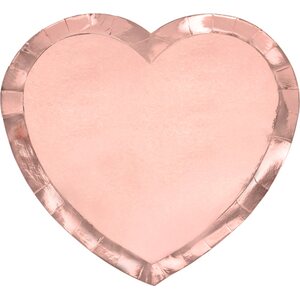 Plates Heart, rose gold, 21x19cm: 1pkt/6pc.