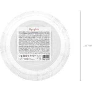 Plates Happy Birthday!, rose gold, 18cm 1pkt/6pc.