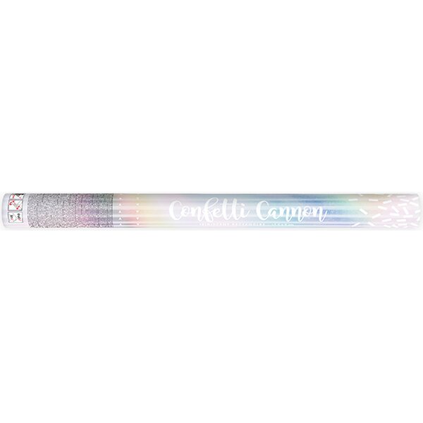 Confetti cannon, iridescent, 60cm