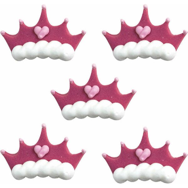 Princess crown sugarcraft toppers