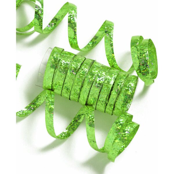 Holographic Streamers Lime Green