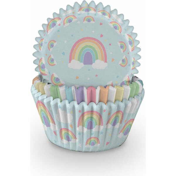 Pastel Rainbow Cupcake Cases