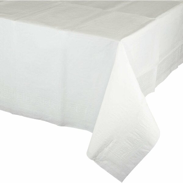 Plastic Lined Polytissue Tablecover White