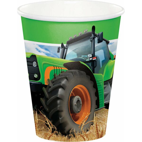 Tractor Time Paper Cups