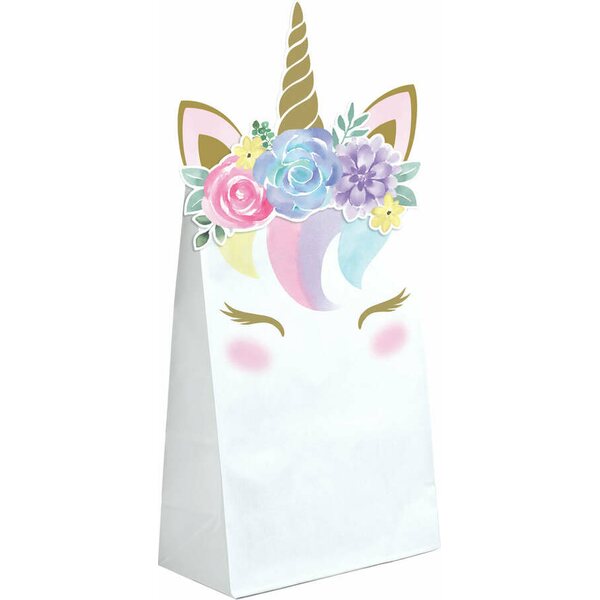 Unicorn Baby Shaped Paper Treat Bags with Attachments