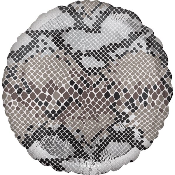 Standard Snake Skin Print Animalz Foil Balloon S18 Packaged