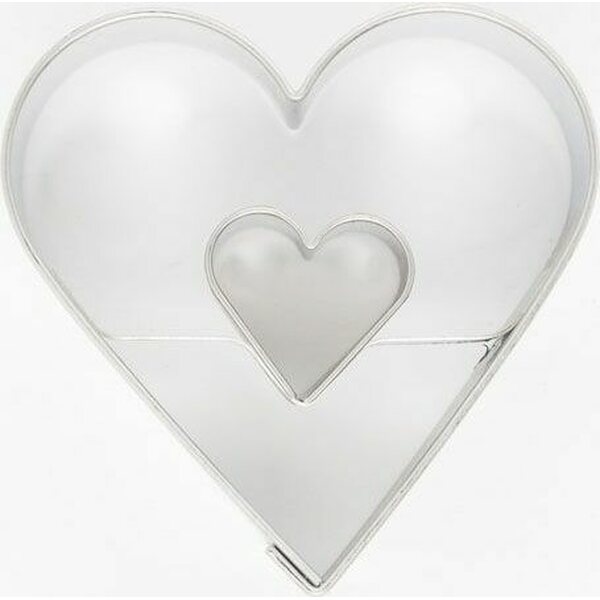 Cookie Cutter Heart in Heart 4,5 cm