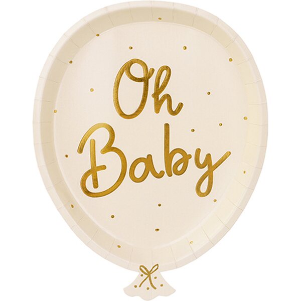 Plates Oh baby, mix, 17.5x22 cm: 1pkt/6pc.