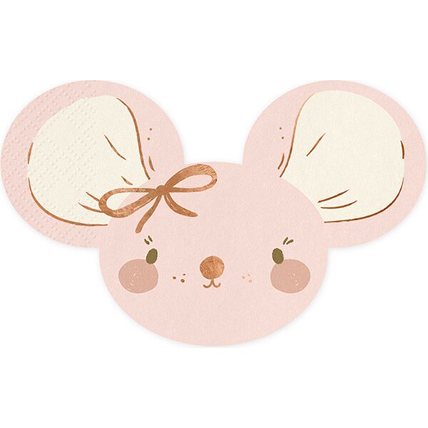 Napkins Mouse, light pink, 16x10 cm: 1pkt/20pc.