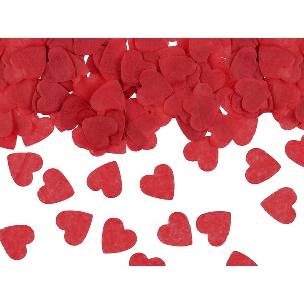 Pöytäkonfetti sydän punainen 1,6 x 1,6 cm 15 g