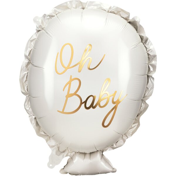 Foil balloon Oh baby, 53x69 cm, mix